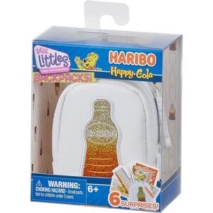 NEW - Haribo Collectible Real Littles ”Happy Cola” Mini Backpack w 6 Surprises